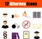 Attorney Icon Set