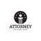 Attorney law logo design template vector isolated