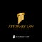 Attorney law pillar logo icon design template vector illustration