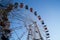 Attraction for children and adults, Ferris wheel in the summer Park.