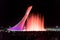 The attraction of the Olympic Park is a glowing musical fountain with a torch.