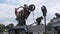Attraction for Training Stunt Moto Riders. Simulator for Stunt Riders