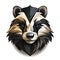 Attractive Badger Logo on White Background AI Generated