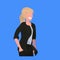 Attractive businesswoman holding handbag standing pose smiling business woman office worker female cartoon character