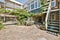 Attractive courtyard of the house with stairs