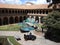 Attractive courtyard at an upscale hotel in Peru