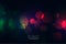 Attractive dark neon lights bokeh background design