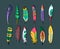 Attractive Feathers Icon Set Designs
