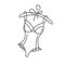 Attractive female bodysuit. Doodle vector illustration