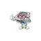 An attractive gamer power supply unit white color cartoon character design