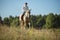 Attractive man on horseback