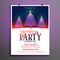 Attractive merry christmas party invitation poster template