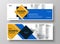 Attractive modern blue business banner template set