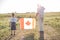 Attractive old senior  man and grahdson holding Canadian Flag. National holiday. Grandpa retiree. Retirement parent