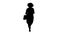 Attractive pregnant woman smiling and walking, Alpha Channel