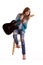 Attractive Preteen Female Model With Guitar