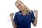 Attractive Relaxed Young Woman Posing As A Doctor or Nurse