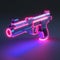 attractive sci-fiction arcade pistol with neon strips generative AI