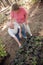 Attractive Senior Couple Overlooking Potted Plants