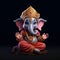 an attractive small ganesh with pink pants