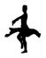 Attractive Spanish girl flamenco dancer silhouette. Hispanic woman with castanets in hot dance. Spain traditional folklore