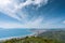 Attractive spring cityscape of Vlore city from Kanines fortress. Captivating morning sescape of Adriatic sea