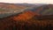 Attractive view from a drone flying over the colorful slopes in day. Filmed 4k, drone video