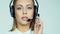 Attractive woman - call center operator