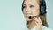 Attractive woman - call center operator
