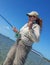 Attractive Woman Fly Fishing in the Florida Keys