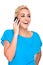 Attractive Woman Happy Conversation on cell phone