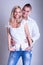 Attractive young couple in romantic relationship