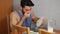 Attractive Young Man Eating Breakfast