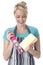 Attractive Young Woman Grating Cheese