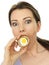 Attractive Young Woman Holding Scotch Eggs
