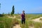 Attractive Young Woman Visits St. Joseph Lighthouse