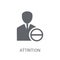 Attrition icon. Trendy Attrition logo concept on white backgroun