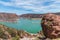 Atuel canyon and Valle Grande reservoir in Mendoza, Argentina.