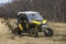 ATV adventure. Buggy extreme ride on dirt track