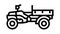 atv farm transport line icon animation