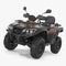 ATV Four Wheeler Bike on white. 3D illustration