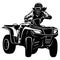 ATV Quad Bike and Sexy Girl - Extreme Dirt Bike 4x4 - Clipart, Vector Design