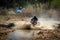 ATV and UTV in action in water hard road. Extreme offroad ride. 4xÑ‹