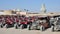 ATVs of tourists in the village of local residents of the Arabian desert, Egypt.