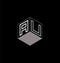 This is AU joint Cube line Letter logo desidn.