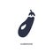 aubergine icon on white background. Simple element illustration from fruits and vegetables concept