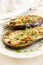 Aubergine with Vegetables Baked with Cheese