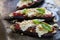 Aubergines with mozzarella, tomatoes and basil