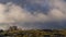 Aubrac, France - Timelapse - Stormy and Cloudy Sky Behind Natural Hill in French Mountains Tree