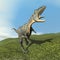 Aucasaurus dinosaur roaring - 3D render
